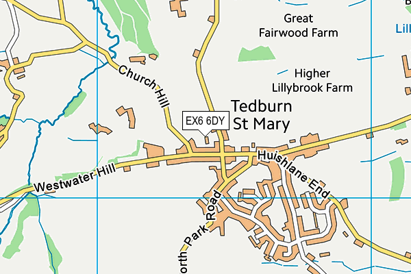EX6 6DY map - OS VectorMap District (Ordnance Survey) EX6 6DY map - OS VectorMap District (Ordnance Survey)