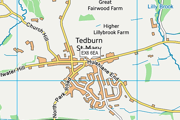 EX6 6EA map - OS VectorMap District (Ordnance Survey) EX6 6EA map - OS VectorMap District (Ordnance Survey)