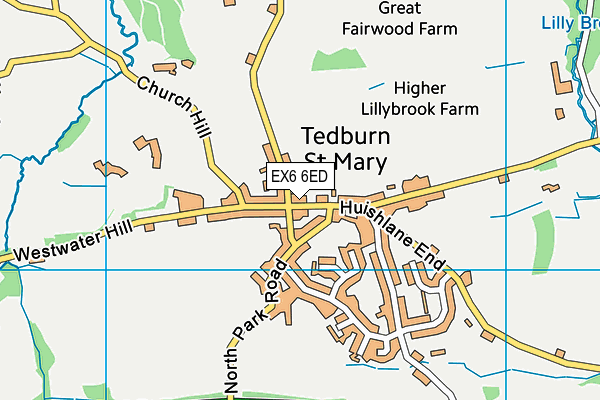 EX6 6ED map - OS VectorMap District (Ordnance Survey) EX6 6ED map - OS VectorMap District (Ordnance Survey)