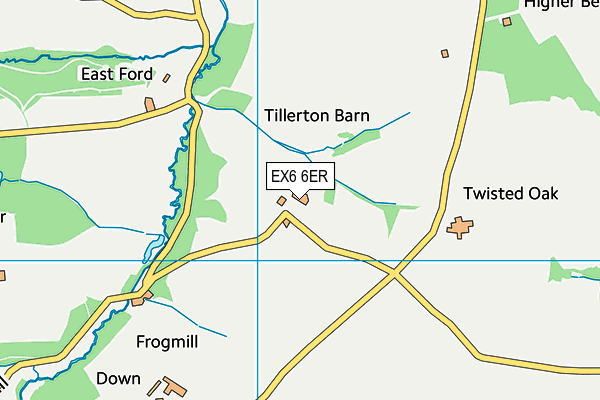 EX6 6ER map - OS VectorMap District (Ordnance Survey) EX6 6ER map - OS VectorMap District (Ordnance Survey)