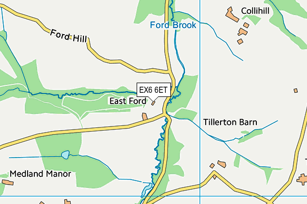 EX6 6ET map - OS VectorMap District (Ordnance Survey) EX6 6ET map - OS VectorMap District (Ordnance Survey)