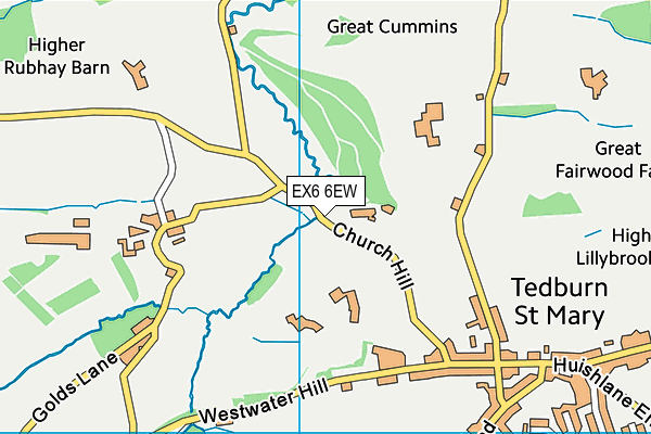 EX6 6EW map - OS VectorMap District (Ordnance Survey) EX6 6EW map - OS VectorMap District (Ordnance Survey)
