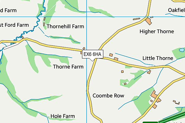 EX6 6HA map - OS VectorMap District (Ordnance Survey) EX6 6HA map - OS VectorMap District (Ordnance Survey)