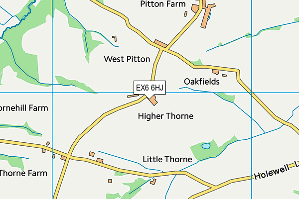 EX6 6HJ map - OS VectorMap District (Ordnance Survey) EX6 6HJ map - OS VectorMap District (Ordnance Survey)