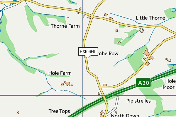 EX6 6HL map - OS VectorMap District (Ordnance Survey) EX6 6HL map - OS VectorMap District (Ordnance Survey)
