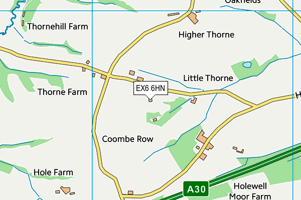 EX6 6HN map - OS VectorMap District (Ordnance Survey) EX6 6HN map - OS VectorMap District (Ordnance Survey)