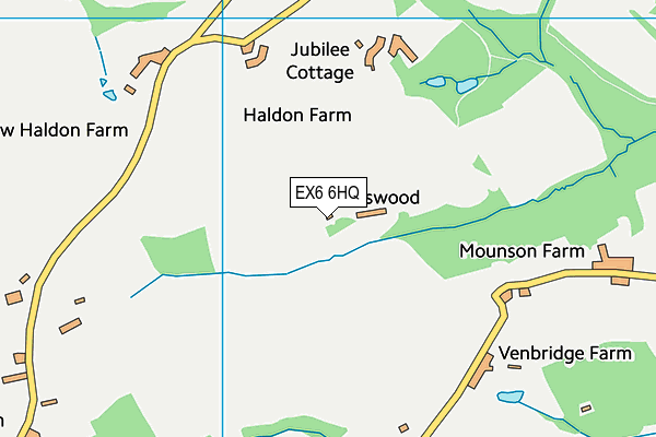 EX6 6HQ map - OS VectorMap District (Ordnance Survey) EX6 6HQ map - OS VectorMap District (Ordnance Survey)