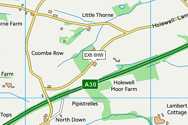 EX6 6HW map - OS VectorMap District (Ordnance Survey) EX6 6HW map - OS VectorMap District (Ordnance Survey)