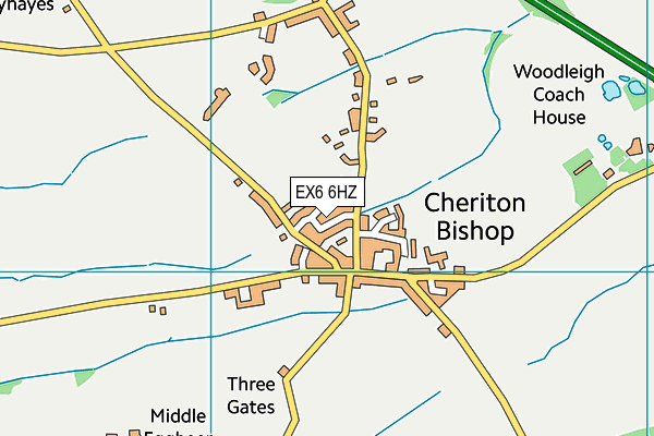 EX6 6HZ map - OS VectorMap District (Ordnance Survey) EX6 6HZ map - OS VectorMap District (Ordnance Survey)