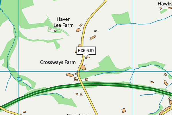 EX6 6JD map - OS VectorMap District (Ordnance Survey) EX6 6JD map - OS VectorMap District (Ordnance Survey)