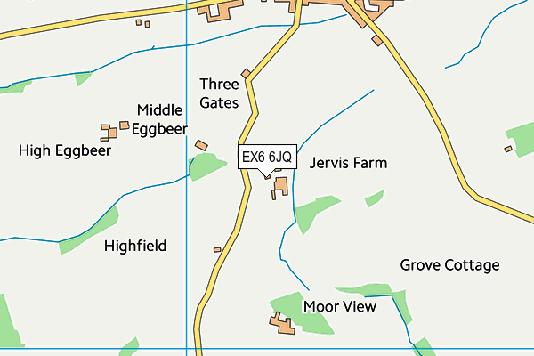 EX6 6JQ map - OS VectorMap District (Ordnance Survey) EX6 6JQ map - OS VectorMap District (Ordnance Survey)
