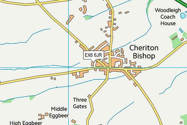 EX6 6JR map - OS VectorMap District (Ordnance Survey) EX6 6JR map - OS VectorMap District (Ordnance Survey)