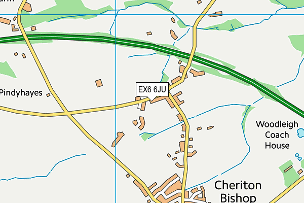EX6 6JU map - OS VectorMap District (Ordnance Survey) EX6 6JU map - OS VectorMap District (Ordnance Survey)
