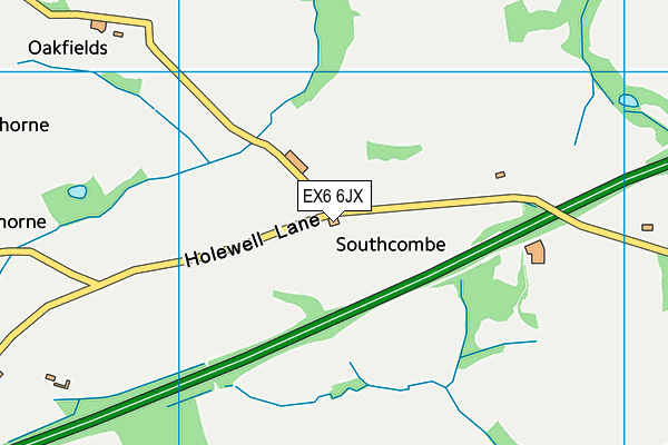 EX6 6JX map - OS VectorMap District (Ordnance Survey) EX6 6JX map - OS VectorMap District (Ordnance Survey)