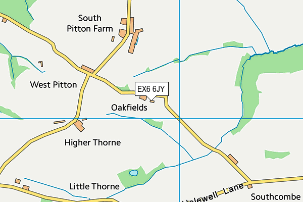 EX6 6JY map - OS VectorMap District (Ordnance Survey)