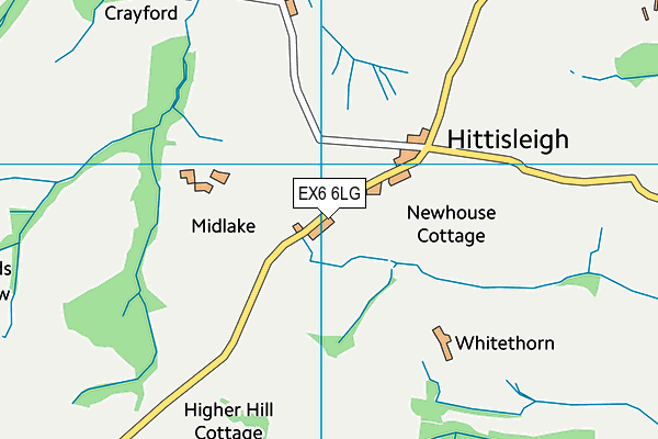 EX6 6LG map - OS VectorMap District (Ordnance Survey) EX6 6LG map - OS VectorMap District (Ordnance Survey)