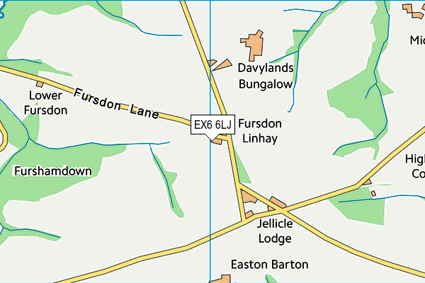 EX6 6LJ map - OS VectorMap District (Ordnance Survey) EX6 6LJ map - OS VectorMap District (Ordnance Survey)