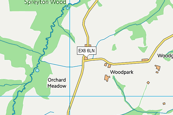 EX6 6LN map - OS VectorMap District (Ordnance Survey) EX6 6LN map - OS VectorMap District (Ordnance Survey)