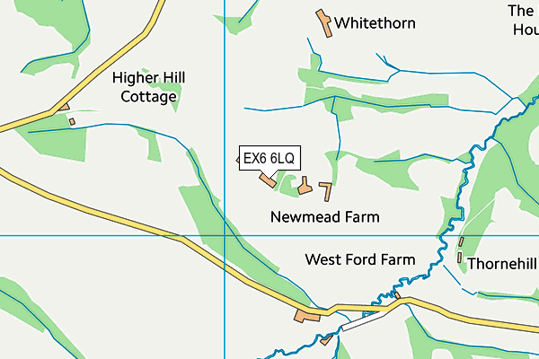EX6 6LQ map - OS VectorMap District (Ordnance Survey) EX6 6LQ map - OS VectorMap District (Ordnance Survey)