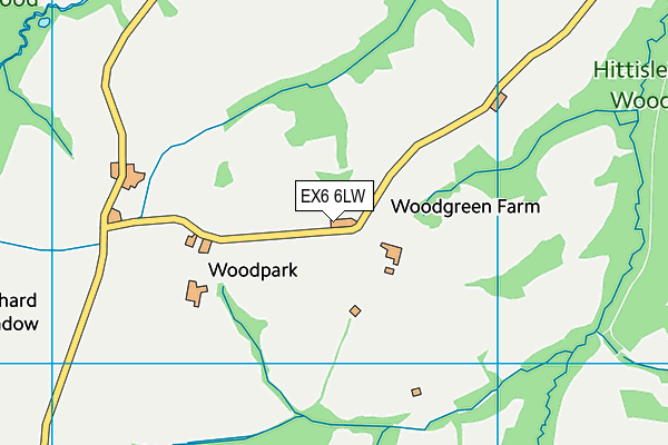 EX6 6LW map - OS VectorMap District (Ordnance Survey) EX6 6LW map - OS VectorMap District (Ordnance Survey)