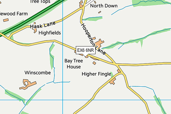 EX6 6NR map - OS VectorMap District (Ordnance Survey) EX6 6NR map - OS VectorMap District (Ordnance Survey)