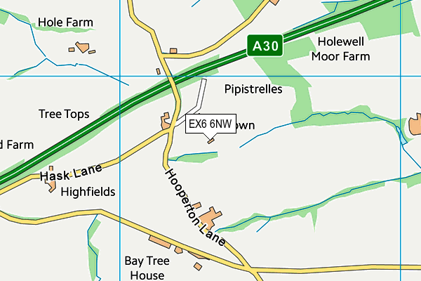 EX6 6NW map - OS VectorMap District (Ordnance Survey) EX6 6NW map - OS VectorMap District (Ordnance Survey)