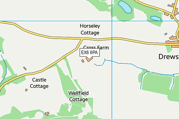 EX6 6PA map - OS VectorMap District (Ordnance Survey) EX6 6PA map - OS VectorMap District (Ordnance Survey)
