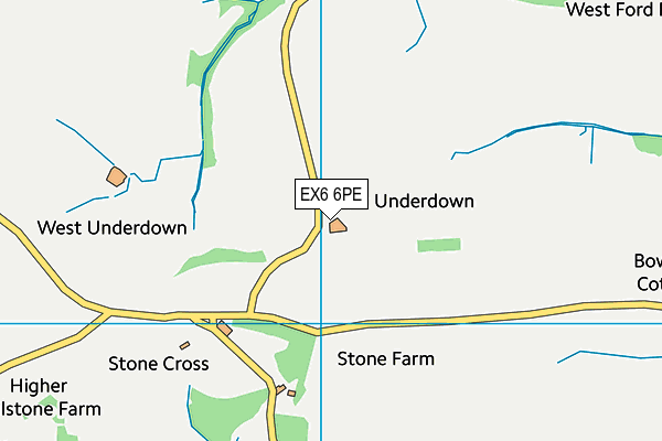 EX6 6PE map - OS VectorMap District (Ordnance Survey) EX6 6PE map - OS VectorMap District (Ordnance Survey)