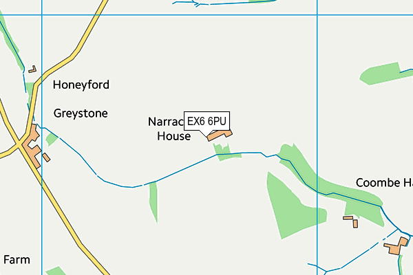 EX6 6PU map - OS VectorMap District (Ordnance Survey) EX6 6PU map - OS VectorMap District (Ordnance Survey)