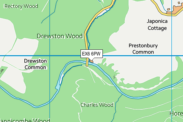 EX6 6PW map - OS VectorMap District (Ordnance Survey) EX6 6PW map - OS VectorMap District (Ordnance Survey)
