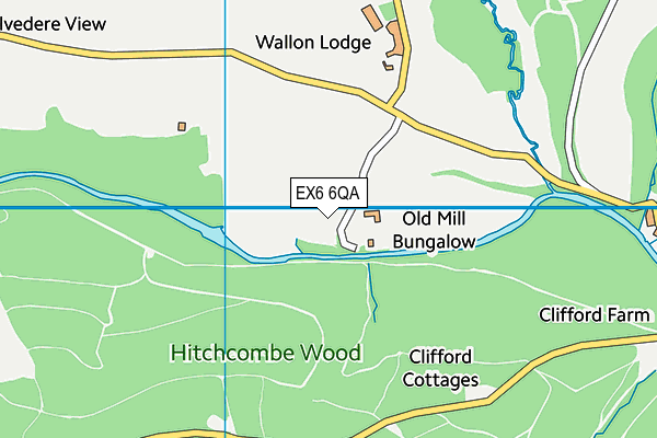 EX6 6QA map - OS VectorMap District (Ordnance Survey) EX6 6QA map - OS VectorMap District (Ordnance Survey)