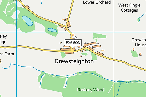 EX6 6QN map - OS VectorMap District (Ordnance Survey) EX6 6QN map - OS VectorMap District (Ordnance Survey)