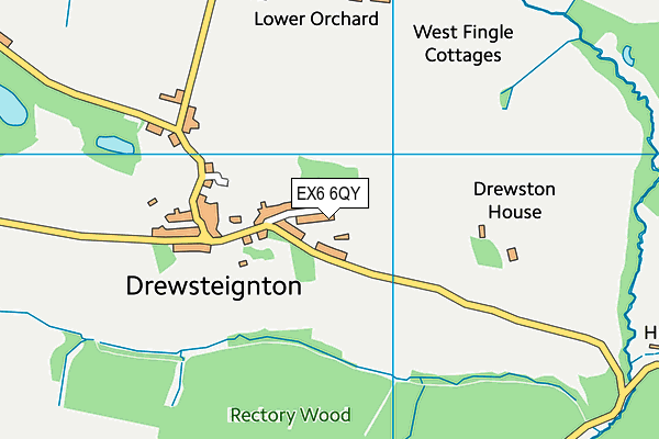 EX6 6QY map - OS VectorMap District (Ordnance Survey) EX6 6QY map - OS VectorMap District (Ordnance Survey)