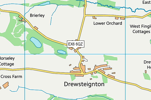 EX6 6QZ map - OS VectorMap District (Ordnance Survey) EX6 6QZ map - OS VectorMap District (Ordnance Survey)