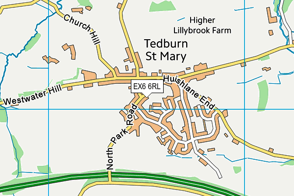 EX6 6RL map - OS VectorMap District (Ordnance Survey) EX6 6RL map - OS VectorMap District (Ordnance Survey)