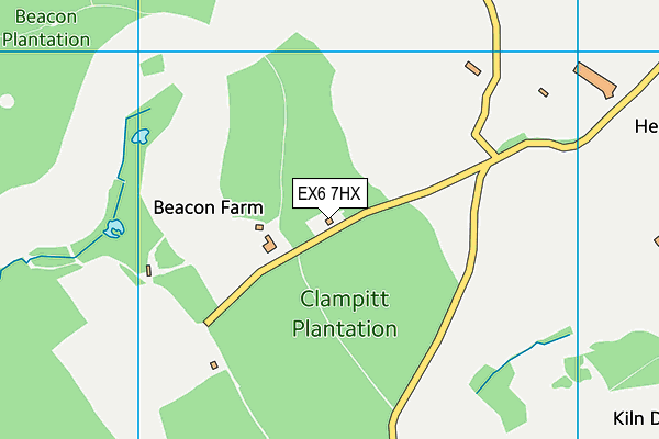 EX6 7HX map - OS VectorMap District (Ordnance Survey) EX6 7HX map - OS VectorMap District (Ordnance Survey)