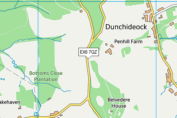 EX6 7QZ map - OS VectorMap District (Ordnance Survey) EX6 7QZ map - OS VectorMap District (Ordnance Survey)