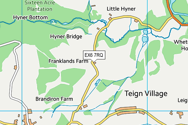 EX6 7RQ map - OS VectorMap District (Ordnance Survey) EX6 7RQ map - OS VectorMap District (Ordnance Survey)