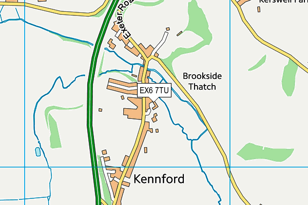EX6 7TU map - OS VectorMap District (Ordnance Survey) EX6 7TU map - OS VectorMap District (Ordnance Survey)