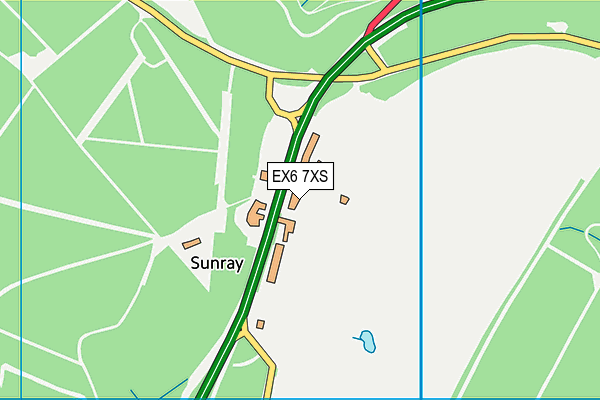 EX6 7XS map - OS VectorMap District (Ordnance Survey)