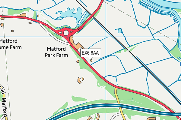 EX6 8AA map - OS VectorMap District (Ordnance Survey) EX6 8AA map - OS VectorMap District (Ordnance Survey)