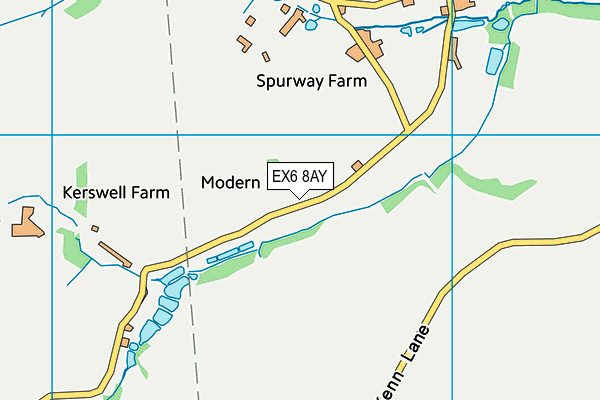 EX6 8AY map - OS VectorMap District (Ordnance Survey) EX6 8AY map - OS VectorMap District (Ordnance Survey)