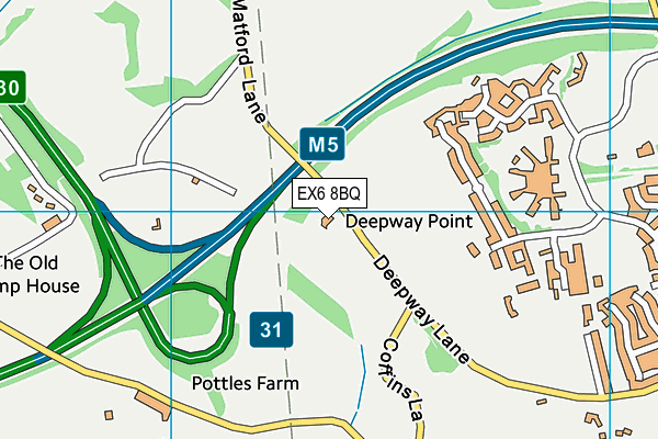 EX6 8BQ map - OS VectorMap District (Ordnance Survey) EX6 8BQ map - OS VectorMap District (Ordnance Survey)