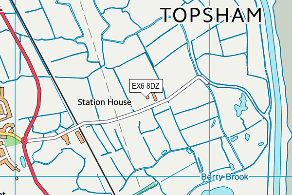 EX6 8DZ map - OS VectorMap District (Ordnance Survey) EX6 8DZ map - OS VectorMap District (Ordnance Survey)