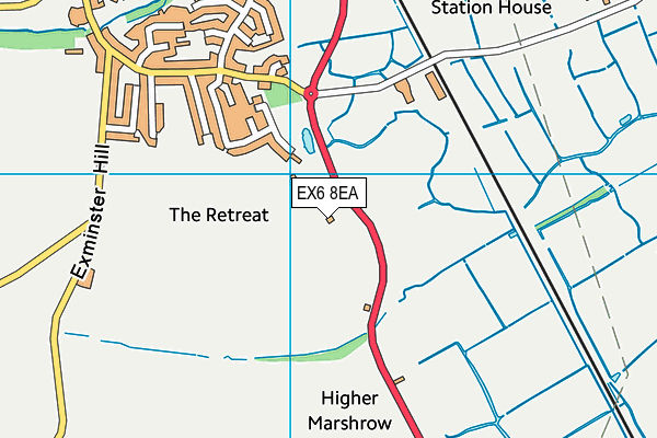 EX6 8EA map - OS VectorMap District (Ordnance Survey) EX6 8EA map - OS VectorMap District (Ordnance Survey)