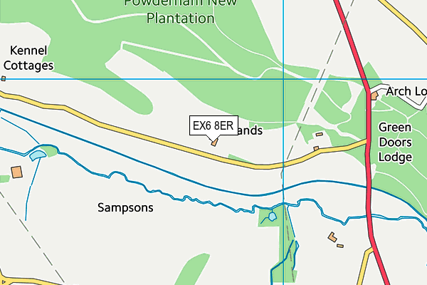 EX6 8ER map - OS VectorMap District (Ordnance Survey) EX6 8ER map - OS VectorMap District (Ordnance Survey)