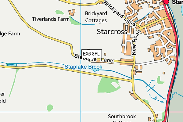 EX6 8FL map - OS VectorMap District (Ordnance Survey) EX6 8FL map - OS VectorMap District (Ordnance Survey)