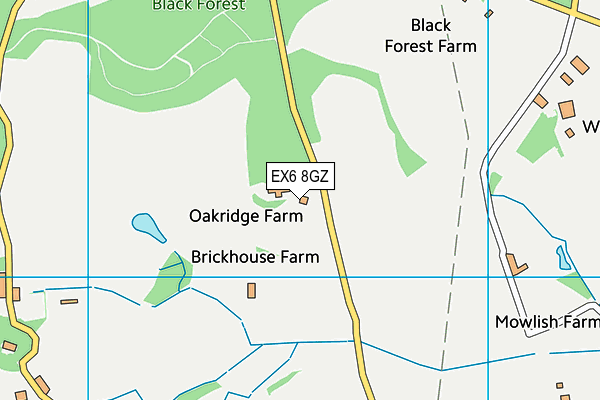 EX6 8GZ map - OS VectorMap District (Ordnance Survey) EX6 8GZ map - OS VectorMap District (Ordnance Survey)