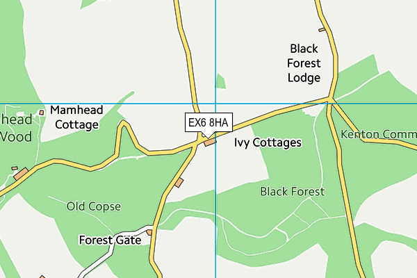 EX6 8HA map - OS VectorMap District (Ordnance Survey) EX6 8HA map - OS VectorMap District (Ordnance Survey)