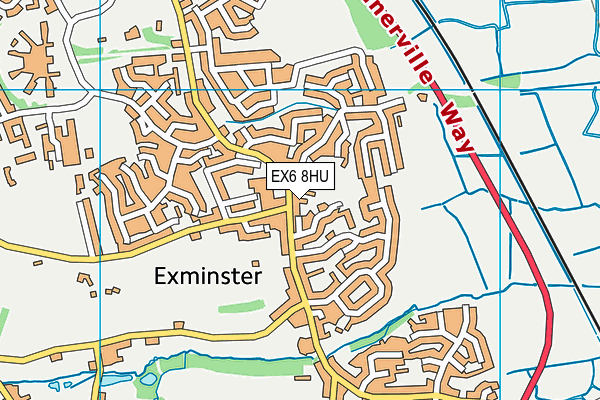 EX6 8HU map - OS VectorMap District (Ordnance Survey) EX6 8HU map - OS VectorMap District (Ordnance Survey)